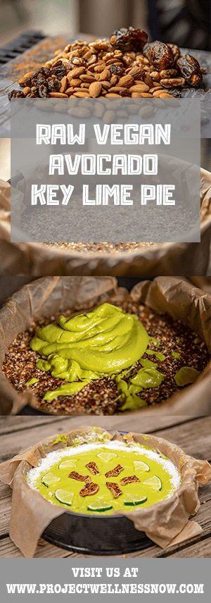 raw vegan avocado key lime pie