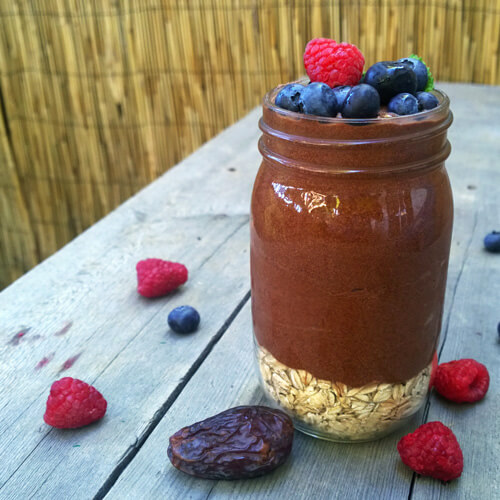 beet chocolate date mousse