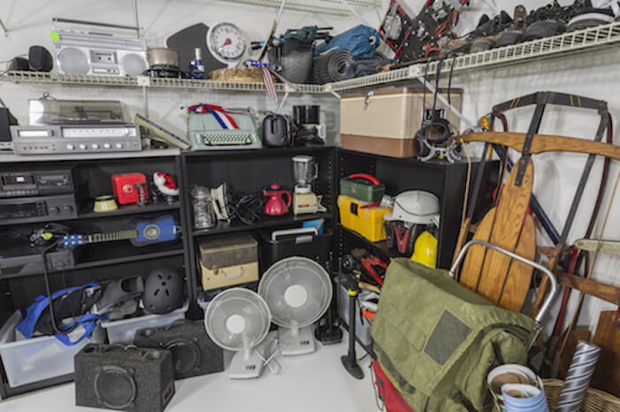 clutter in the garage